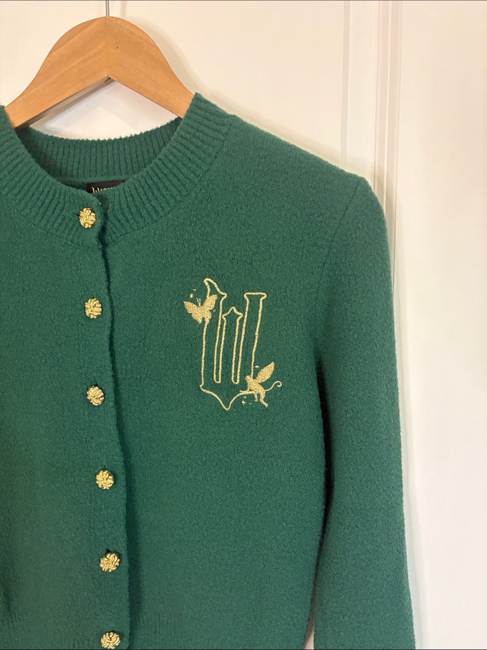 Wicked Graphic Cardigan Ariana Grande Paul Tazewell x Target Green Gold Size XS - Picture 4 of 12